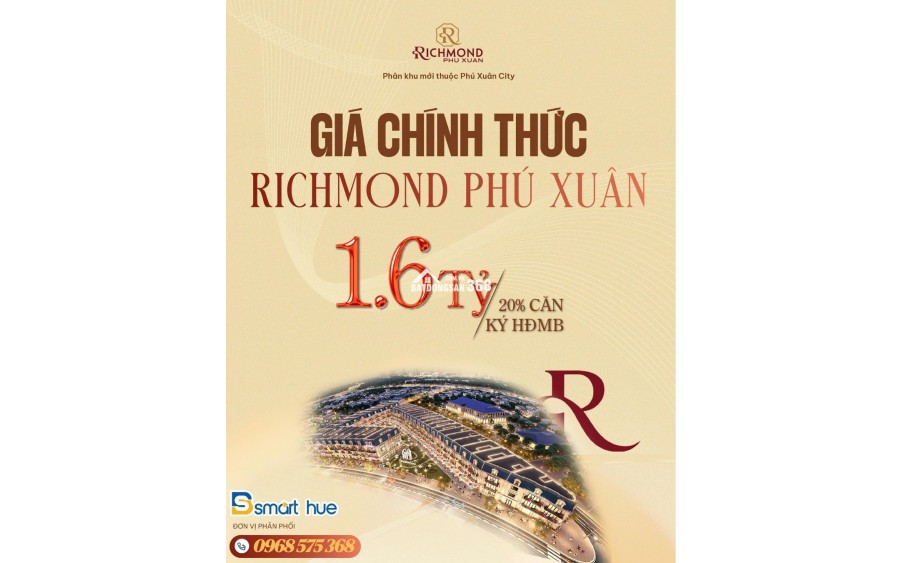  CÔNG BỐ GIÁ CHÍNH THỨC RICHMOND PHÚ XUÂN 